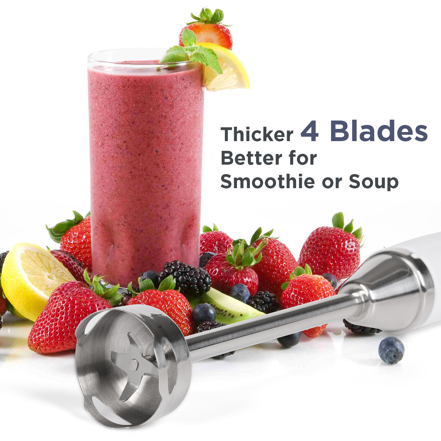 Magiccos Immersion Stick Hand Blender - 9 Speeds Contorl, Slim Stick Blender Wand, 350W DC Motor, For Shakes and Smoothi